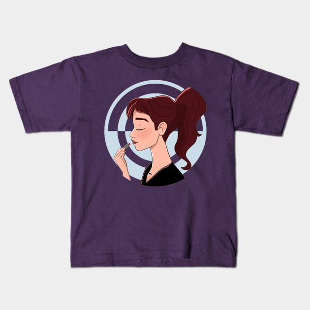 Lipstick Qi'ra Kids T-Shirt by Lipstick and Lightsabers